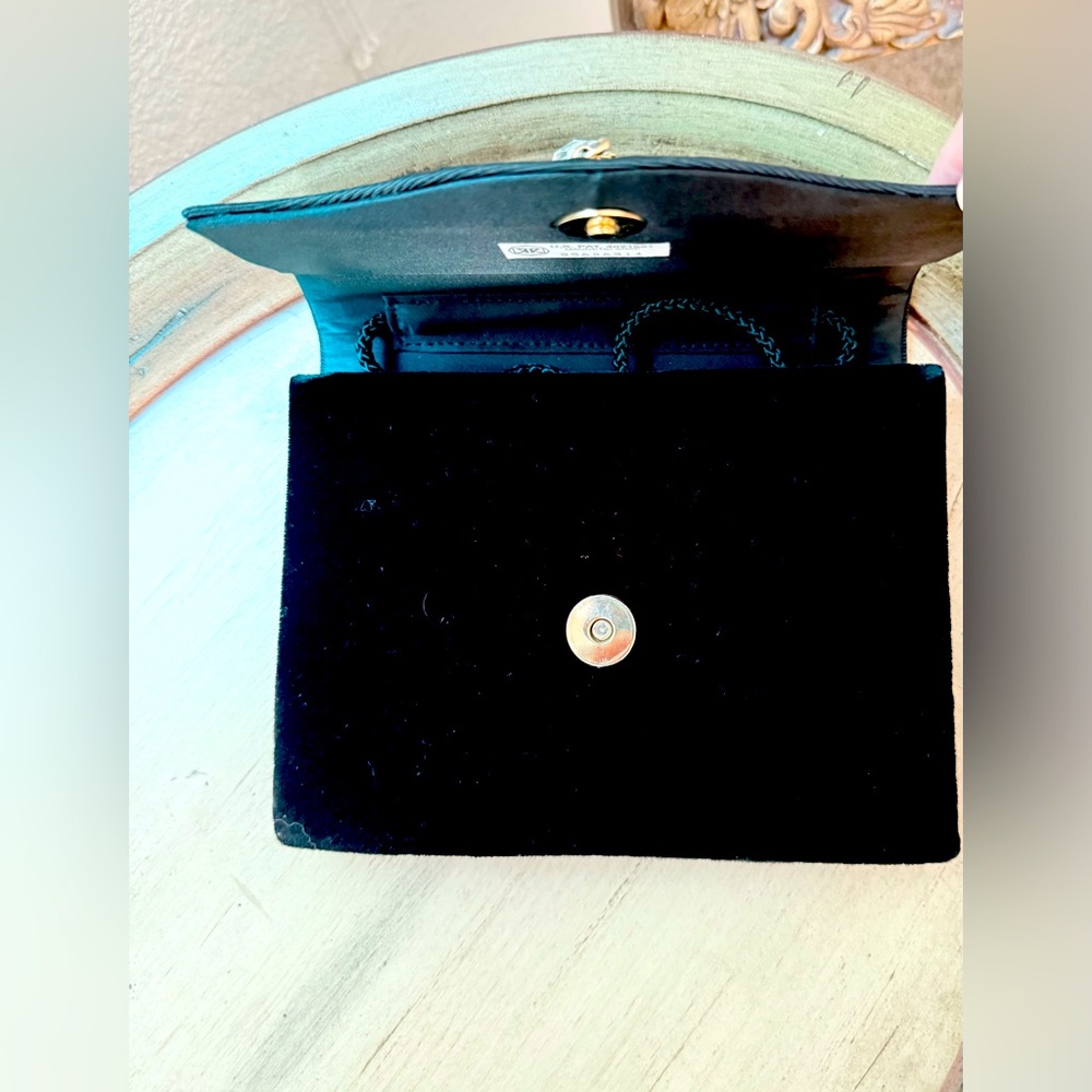Vintage Designer Black Crystal Hand Bag Purse - Picture 14 of 17